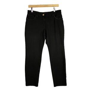 Chicos So Slimming Jeggings Size 0 Black Stretch US 4‎ Ankle Casual Office